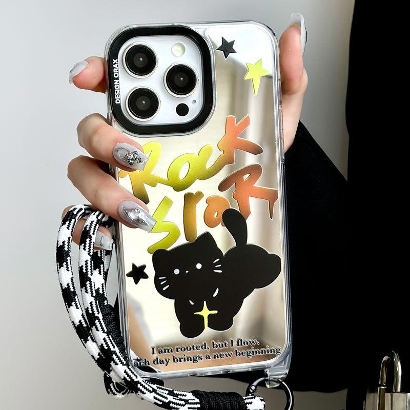 Чехол для Zhitai Apple 16 Pro: Совместим с iPhone 15/14 Pro Max, 13, 12. В комплекте шнурок и корпус зеркала.