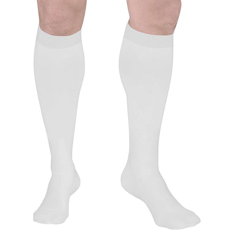 1 Pair Unisex Calf Compression Stockings Prevent Varicose Veins Shape Gradually with Pressure Elastic Open Toe Knee High Socks