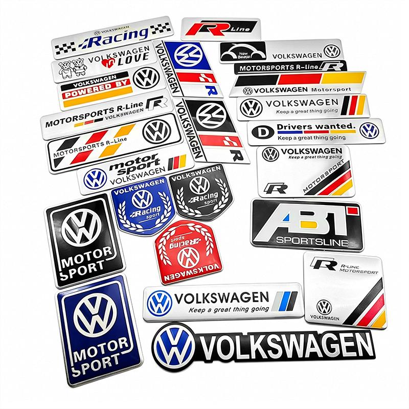 1Pcs VW Car Styling 3D Aluminum Alloy Badge Stickers For Volkswagen Golf Tiguan Touran Polo GTI Jetta Passat CC Scirocco Arteon BH4