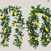 Real Touch Artificial Lemon Garland Green Plant Faux Fruit Vine  Door Wall Table Decor
