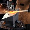 Cast Iron Anvil, 132 Lbs(60kg) Single Horn Anvil with Large Countertop and Stable Base, High Hardness Rugged Round Horn Anvil Blacksmith, for Bending,