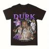 Мужская графическая футболка Lil Durk OTF Черная Повседневная с круглым вырезом с коротким рукавом Дизайн в стиле граффити Летняя Обычный крой