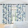 2Pcs Floral Botanical Print Curtains Natural Flowers Farmhouse Drapes Living Room Bedroom Kitchen Decoration Blackout Curtains
