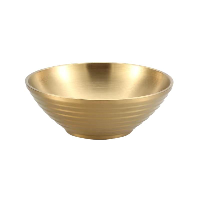 Двухслойная миска для рамена из нержавеющей стали 304, миска для супа с холодной лапшой, японская миска, для дома, ресторана