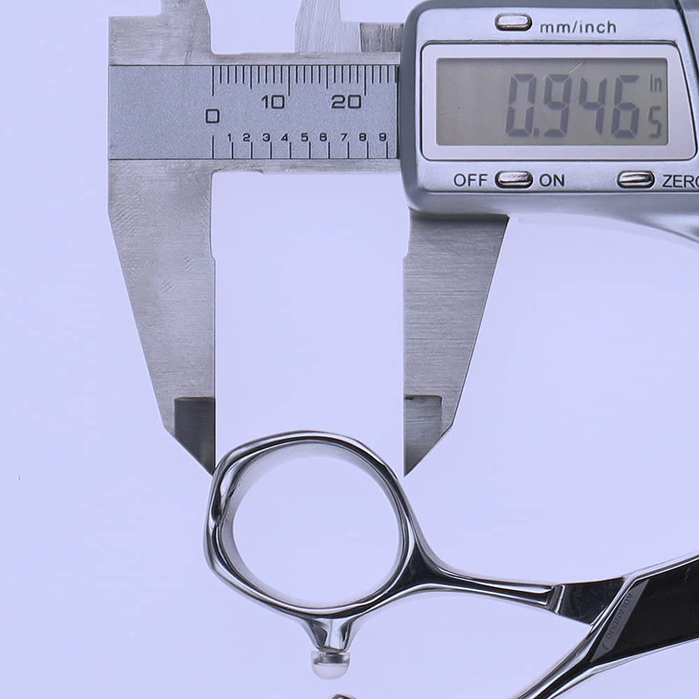 Профессиональные ножницы для стрижки волос AOLANDUO имеют длину 6 дюймов и изготовлены из очень острой стали 440C, имеют плавное движение и прекрасно подходят для