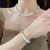 Luxury Rainbow Zircon Bracelet Beaded Women Jewelry Delicate Pearl Rhinestone Necklace  Lady