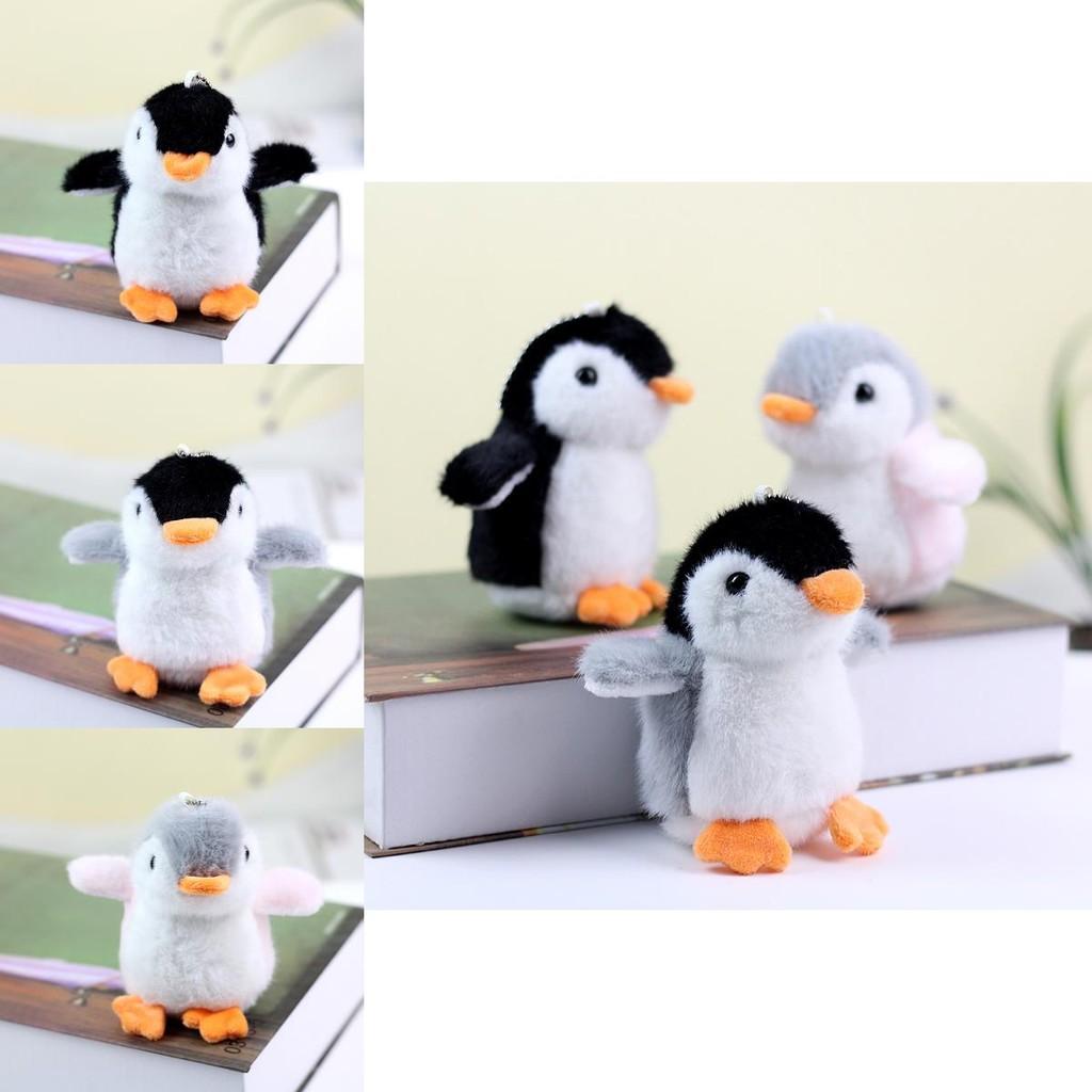 Charming Pink Gray Black Plush Penguin Doll Ultra Soft Stuffed Animal Keychain Gift For Kids And Collectors