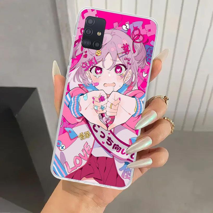 Милый Аниме Девушка INS Чехол для Телефона для Samsung Galaxy A52 A32 A22 A12 A02S A50S A30S A10S Note 20 Ultra 10 Plus S10 A31 A20 A71 A72