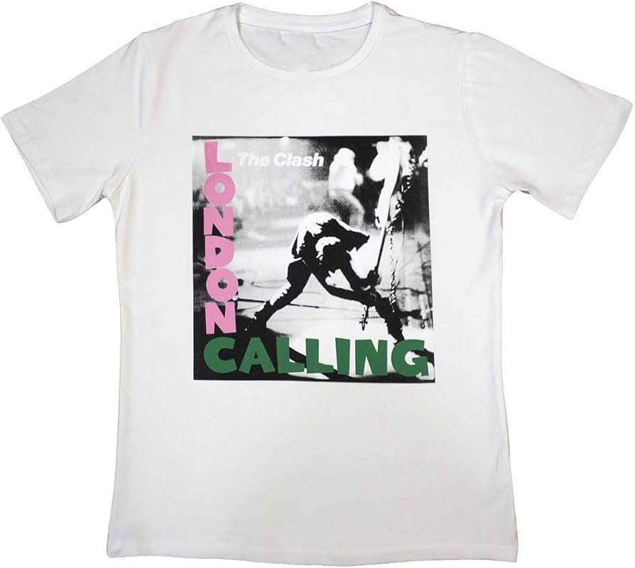 Футболка унисекс The Clash Band London Calling Хлопок Белый S-5XL SN278