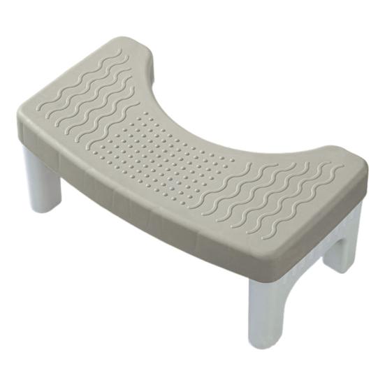 Foot Stool Wide Base Anti-Slip Texture Ergonomic Design Toilet Foot Rest Waterproof Versatile Bath Stool for Toilet Pregnancy Elderly