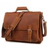 Genuine Leather Men's Briefcase Business Vintage Tote Computer Bag Men's Crazy Horse Leather Multifunctional Bag for Men