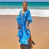 Европейский и американский стиль, свободное пляжное платье: Большой размер накидка для защиты от солнца и пляжного отдыха