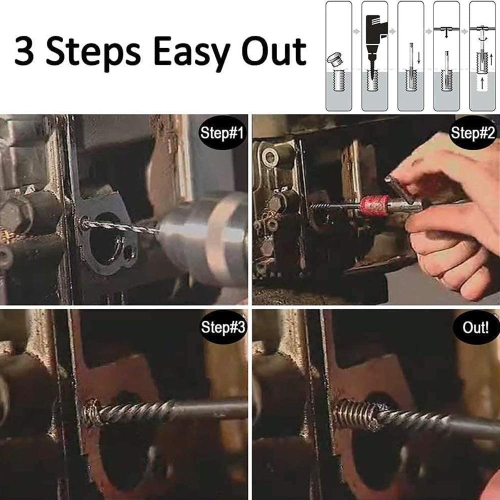 6 Pcs Black Screw Remover Spiral Groove Bolt Extractor Easy Screw Extractor  Mechanical