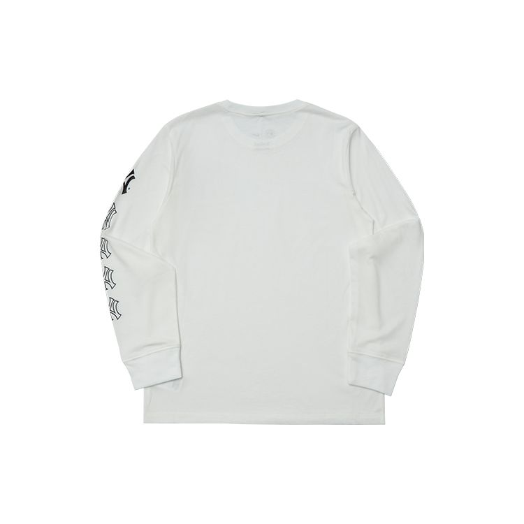 Nike Толстовка с капюшоном X MLB Collaboration с принтом логотипа New York Yankees, круглым вырезом, длинными рукавами, детская толстовка с капюшоном, белая 3Z3B7SBHK-NYY