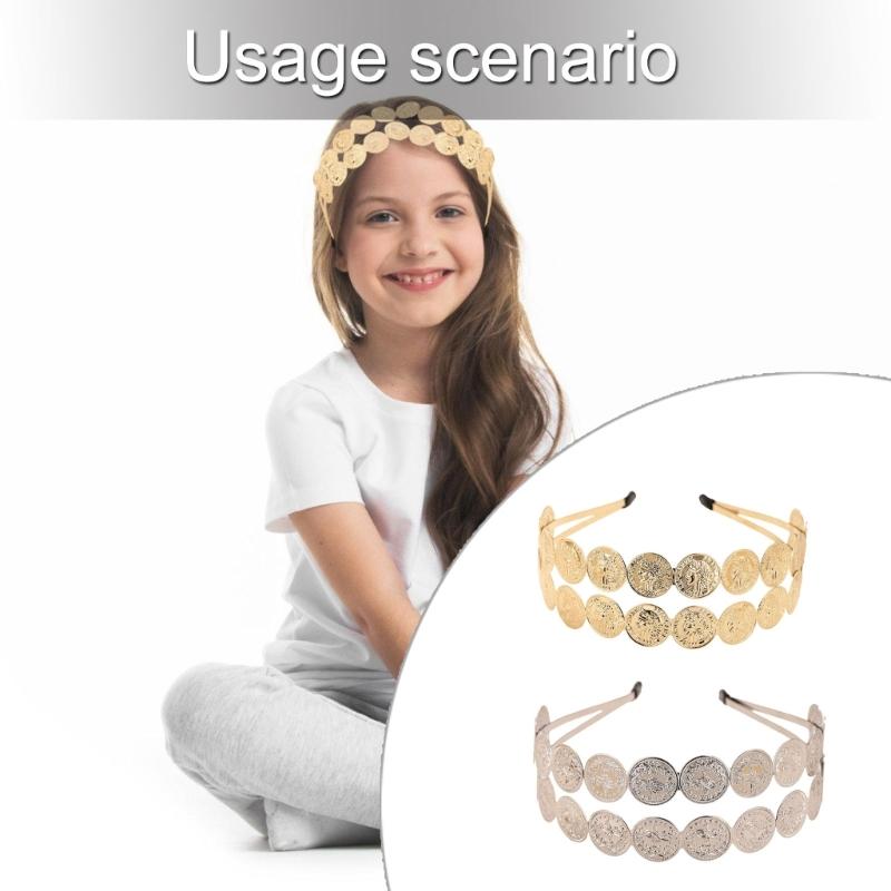 Элегантное золотое головное украшение с монетами Модные повязки на голову для костюма для танца живота и фестивальных аксессуаров Женские головные уборы для вечеринок