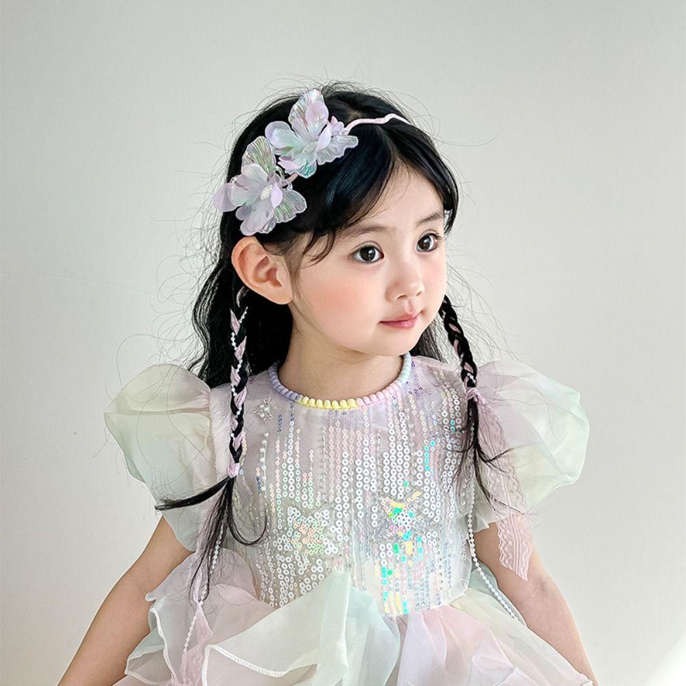 Korean Ribbon Hairbands Butterfly Children Headband New Princess Hair Hoop  for Girls