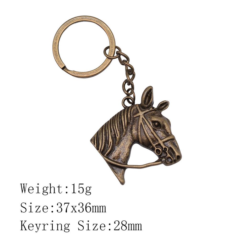 Металлический брелок в виде головы лошади/единорога - 52x51 мм, 19,9 г, Идеально подходит для сумок и домашнего декора