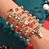 6pcs/Set Reindeer, Santa Claus, Christmas Tree Soft Ceramic Decorative Bracelet, Christmas Gift