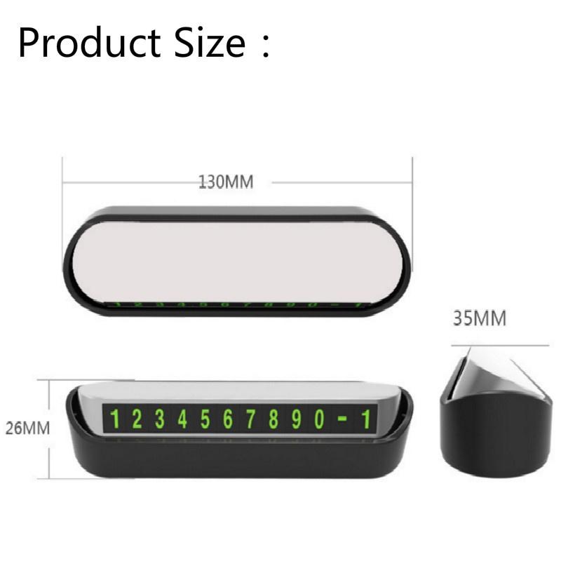 Временный знак остановки автомобиля Номер парковки автомобиля Серебристый ABS Телефонная карта определения местонахождения автомобиля