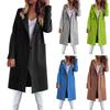Women's Fashion  And Winter Long-Sleeved Lapel Long Tweed Coat Windbreaker Jacket