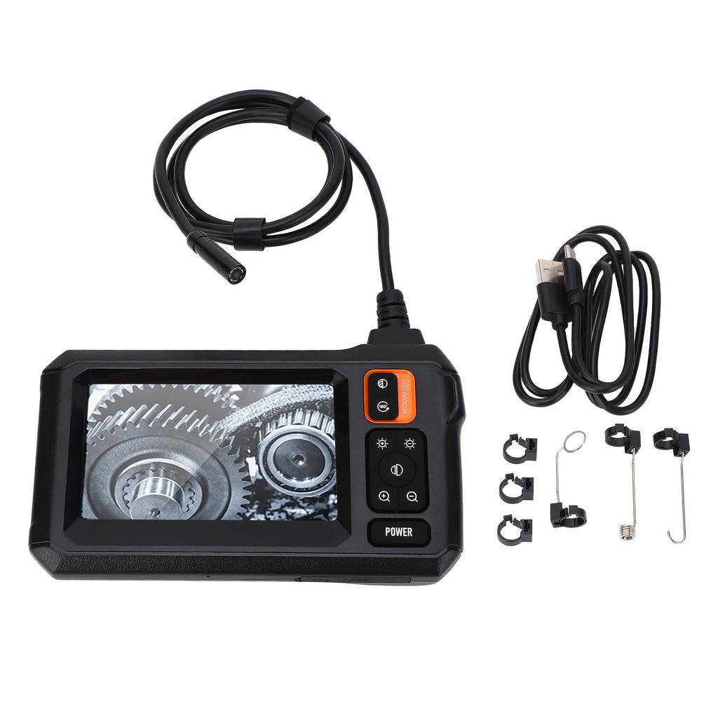 Эндоскопическая камера с подсветкой, 4,3-дюймовый IPS-экран, угол обзора 170 градусов, водонепроницаемый HD-бороскоп IP67