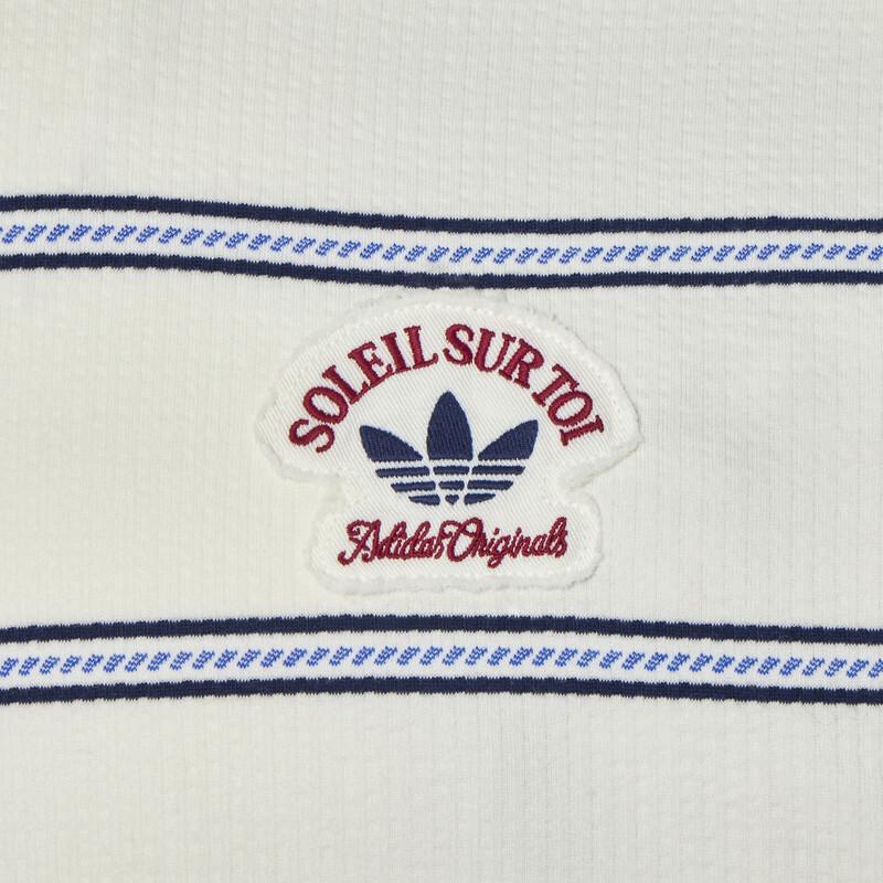 adidas Мужская вафельная футболка с полосками, короткий рукав, Originals