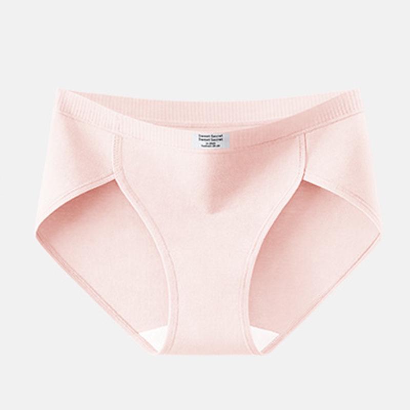 Autumn Mid-Waist Cotton High-Cut Panties for Girls