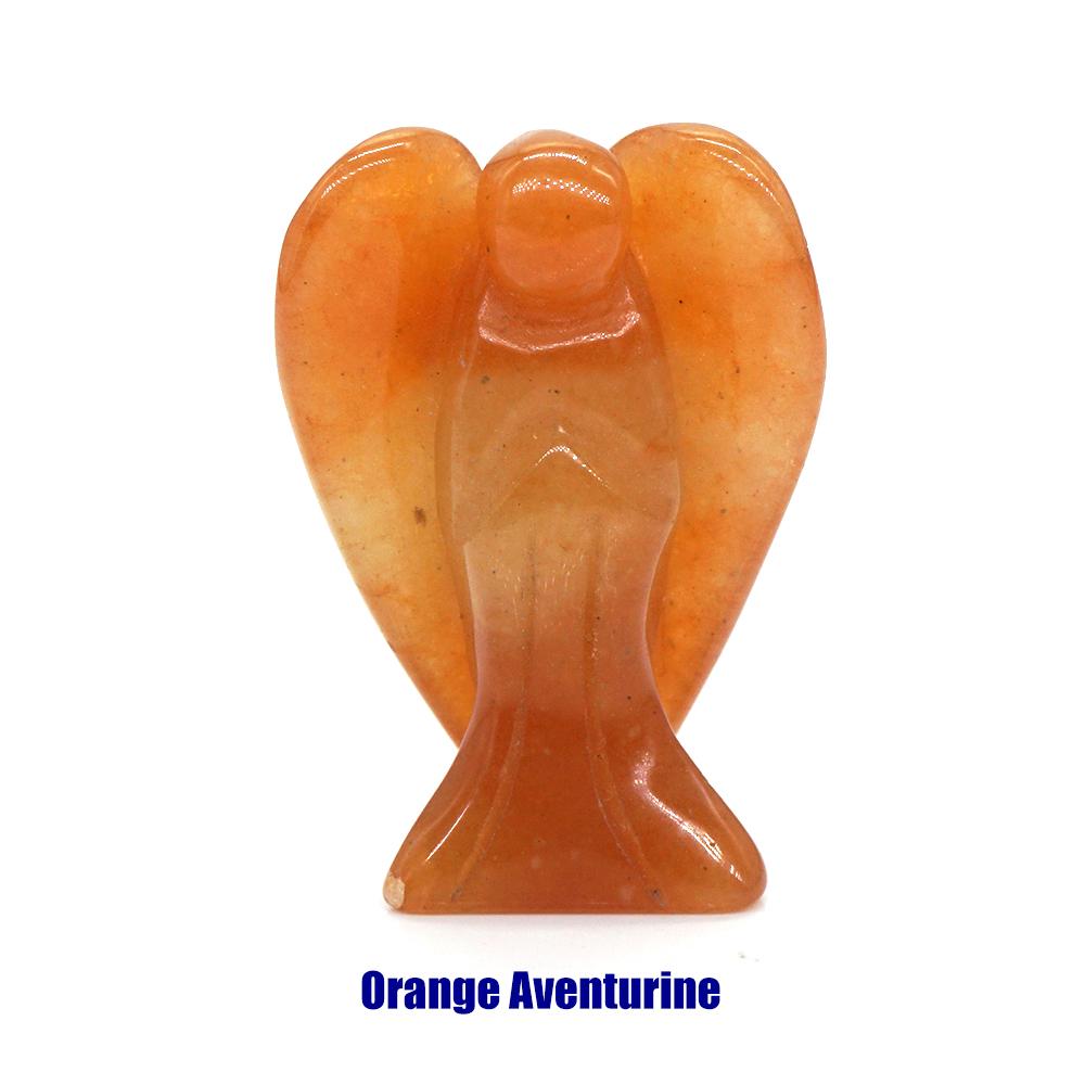 1,5" Фигурка Ангела-Хранителя Статуэтка из Натурального Целебного Кристалла Домашний Каменный Декор Кабинет Поделка Подарок Безделушка Комнатное Украшение