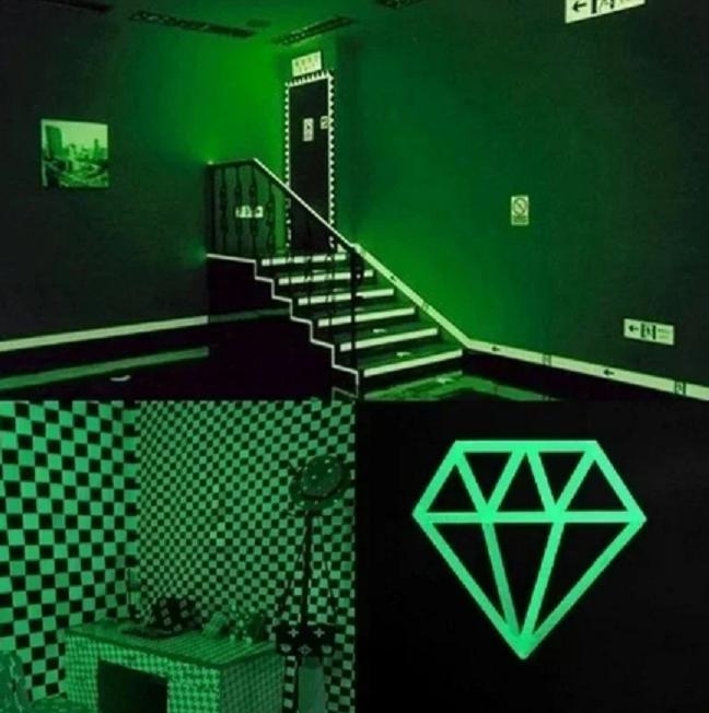 Ночной светильник, водонепроницаемая лента, можно разрезать наклейки на стену, зеленая светящаяся лента, светящаяся в темноте, пожарная сигнализация для лестницы, дома