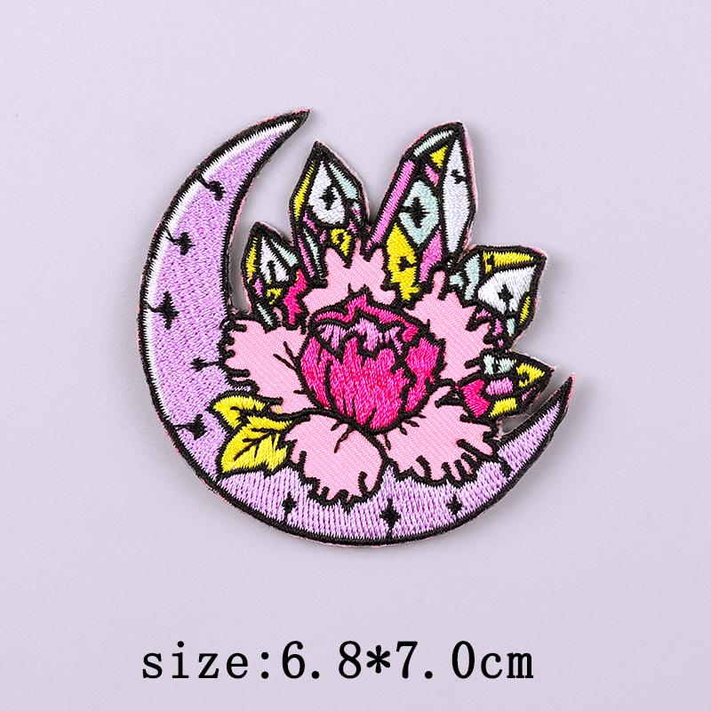 Mushroom Patch Iron On Patches For Clothing Thermoadhesive Patches On Clothes Natural Cartoon Embroidery Patch For Clothes Badge