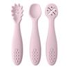 3PCS Silicone Spoon Fork For Baby Utensils Set Feeding Food Toddler Learn To Eat Training Soft Fork Cutlery Children's Tableware
