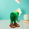 Фигурка слона в пустыне, 3D-печатный кактус, украшение в виде слона, красные тапочки, мультяшная статуя слона, скульптура, украшение