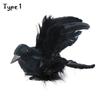 Model Party Event Supplies Artificial Crows Halloween Ornament Lifelike Black Bird Feathered Raven