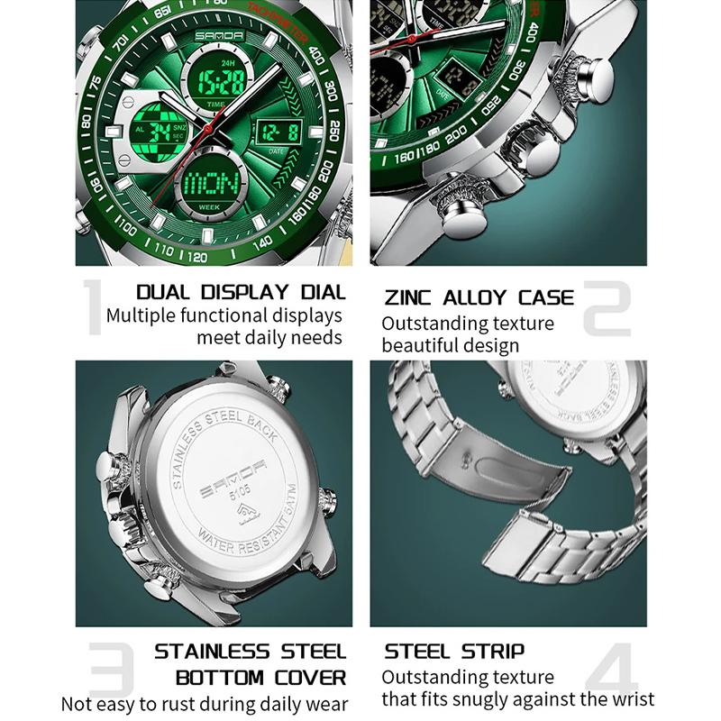 Цифровые светодиодные часы мужские спортивные кварцевые наручные часы роскошный секундомер водонепроницаемые мужские электронные часы