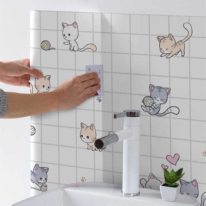 Водонепроницаемые Маслостойкие Самоклеящиеся Кухонные Обои для Плит и Вытяжек