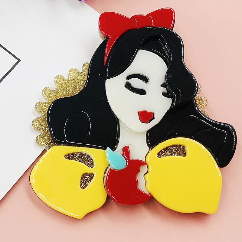 Blucome Cute Acrylic Anime Pins for Women Girls Bag Coat Hijab Pins Christmas Gift