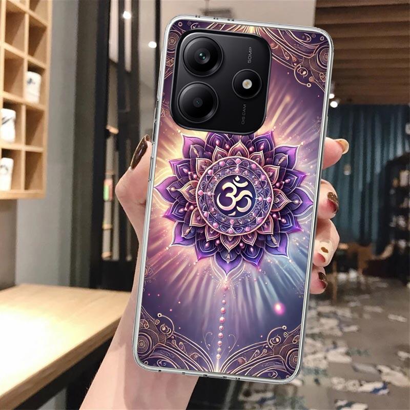 Мандала Чакра Настойчивость Йога Мягкий Чехол Для Телефона Для Xiaomi Redmi Note 14 14S 13 12S 12 11S 11 11E Pro Plus 11T 10S 10 9S 5G Узор C