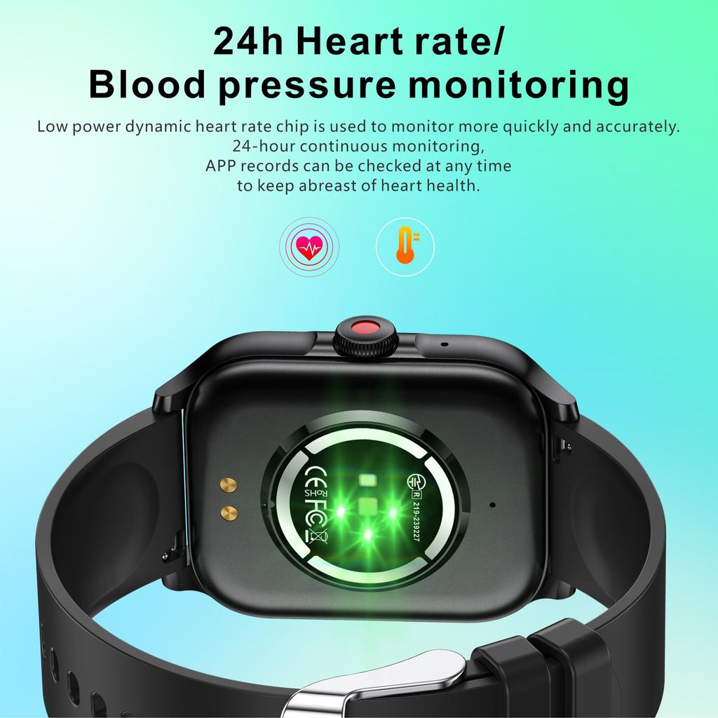 QX15 Чип Realtek 1,85-дюймовый TFT-экран Монитор кислорода в крови Совместимые с Bluetooth Смарт-часы