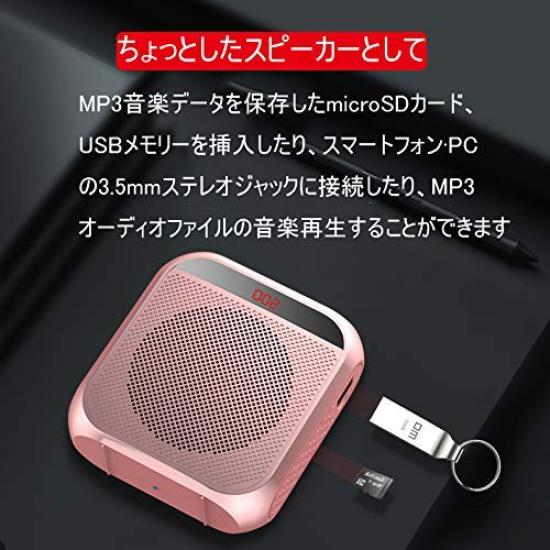 Портативные розмари Ручные Маленькие Подходят для улицы Можно играть Совместимы с microSD Включает японскую инструкцию по эксплуатации Черный Громкоговоритель, Мегафон,