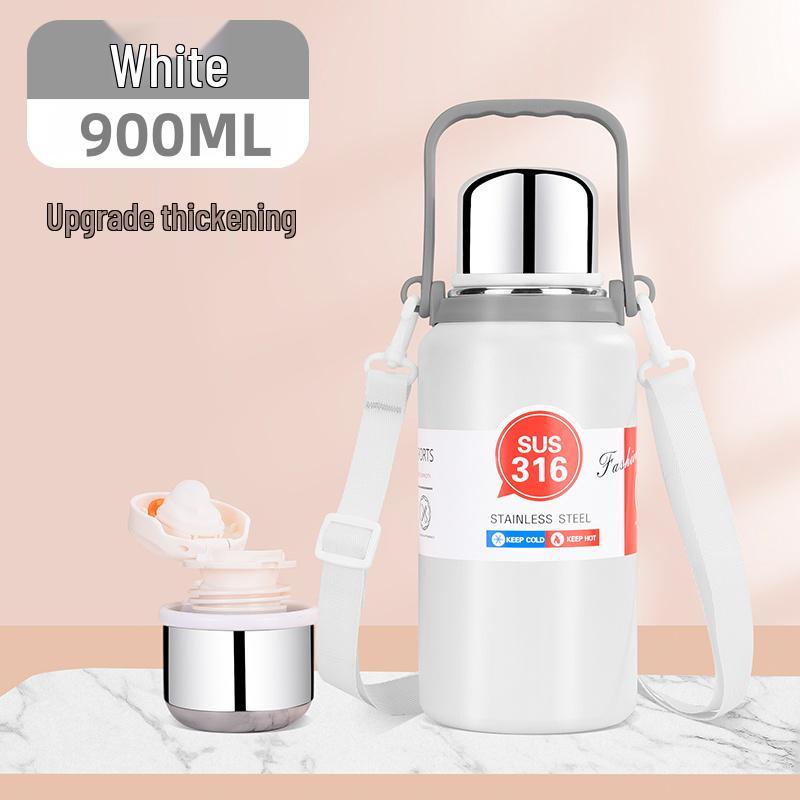 Stainless Steel Large Capacity Travel Kettle Thermos - Portable Outdoor Sports Water Cup