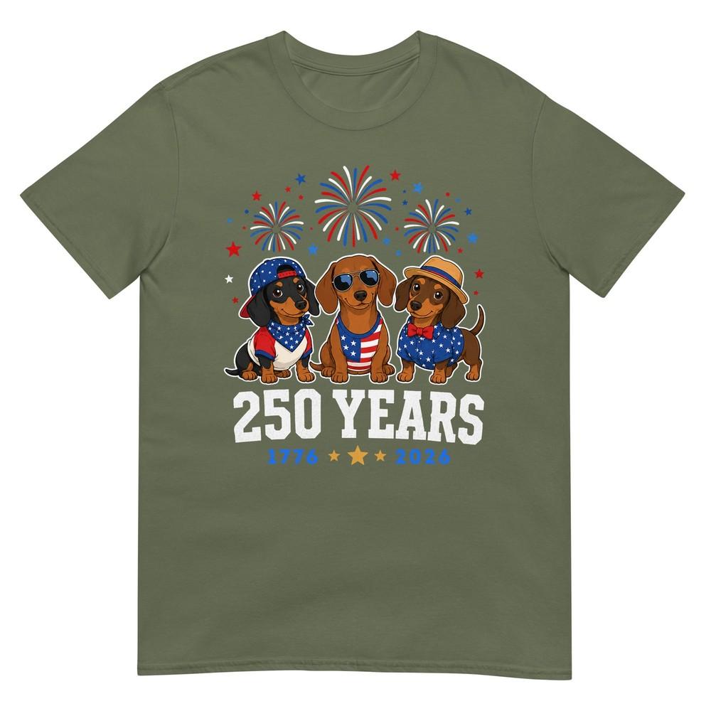 Dachshund 250 Anniversary Usa 250th Dachshund 4th Of July TShirt