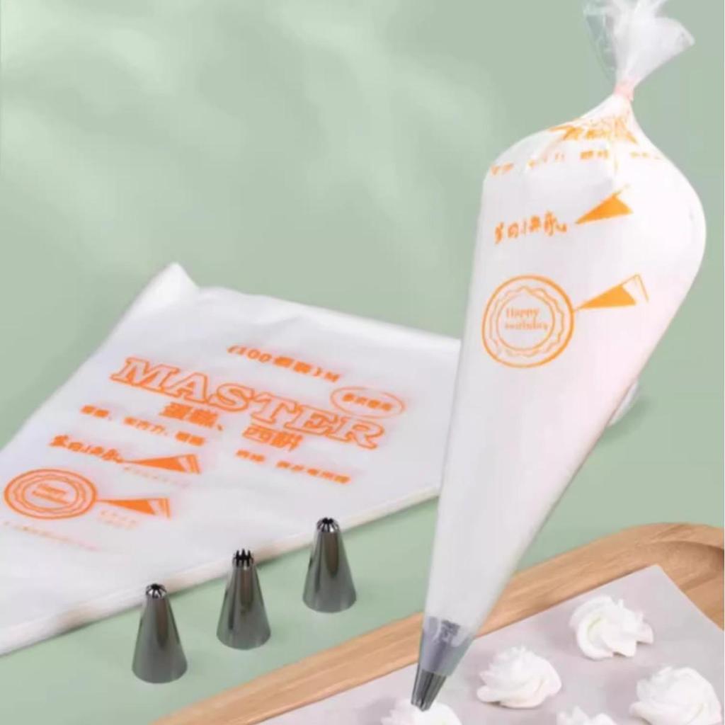 Thickened Reusable & Disposable Food-Grade Piping Bag for Baking: Large & Small Sizes