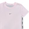 Nike Logo Sports Casual Crew Neck Short Sleeve T-Shirt Women Tops Pink DC0575-630