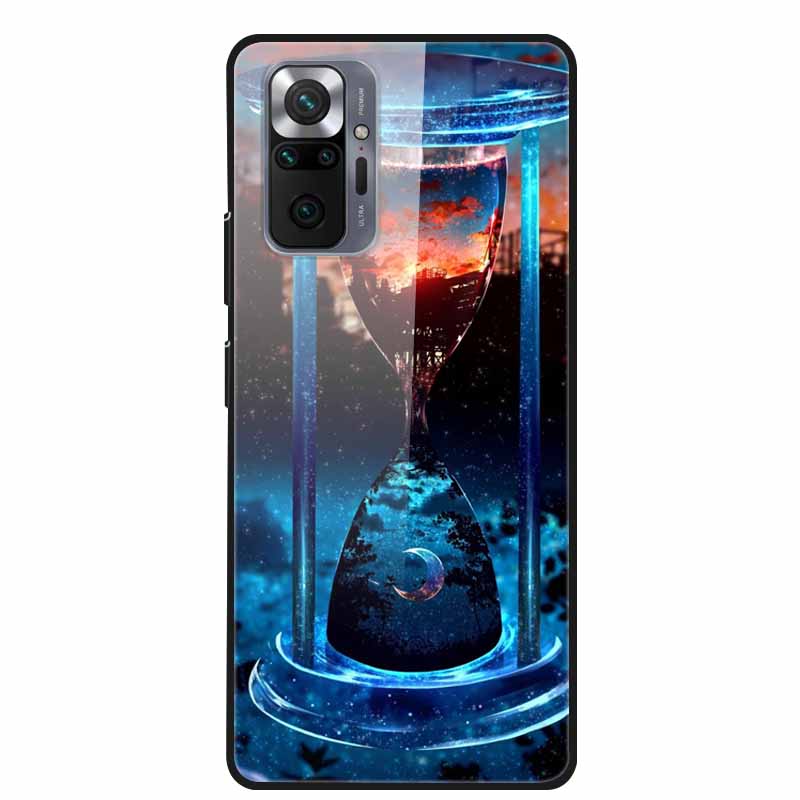 Цветная закаленная стеклянная крышка для чехла Xiaomi Redmi Note 10 Pro, жесткий противоударный Funda для чехлов Redmi Note10 / Note 10Pro, корпус