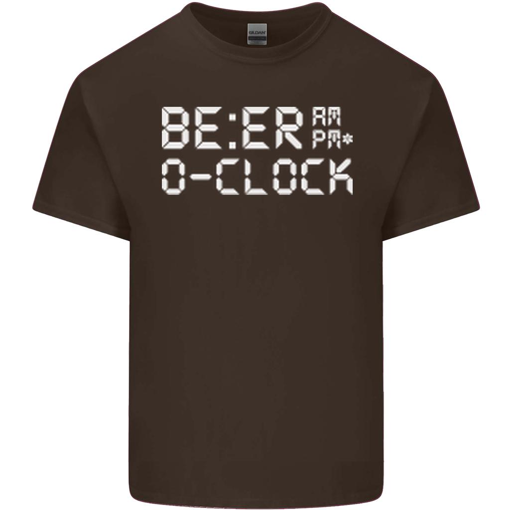 Beer OClock Funny Alcohol Drunk Humour Unisexs Light Cotton TShirt