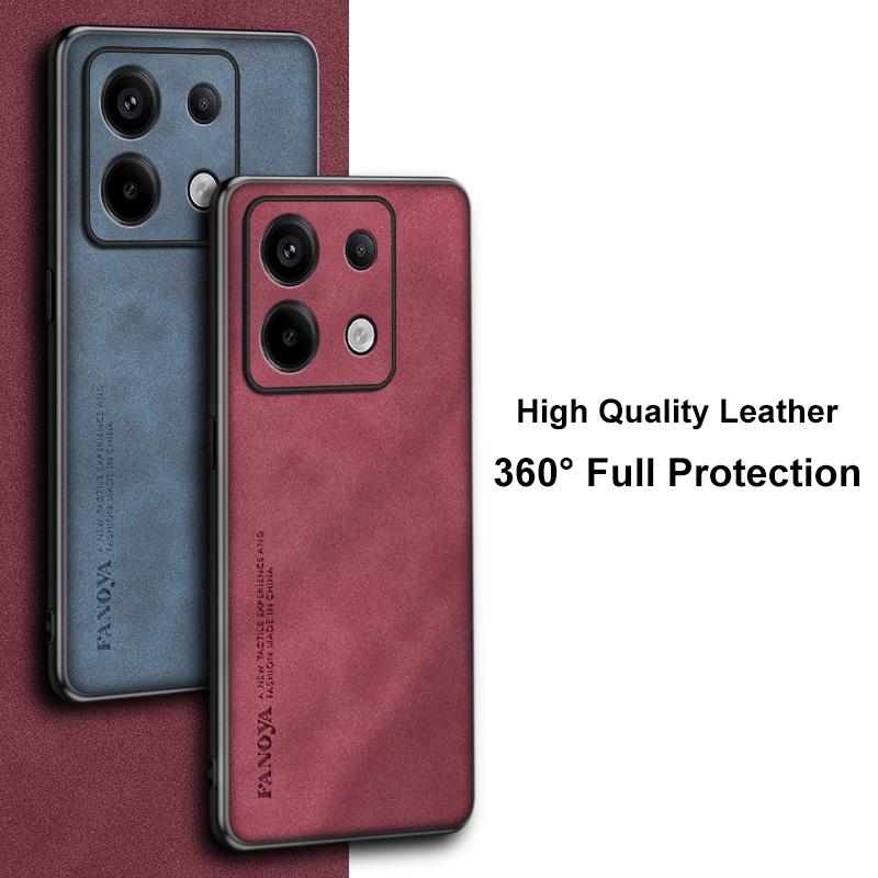 Для Poco X6 5G Чехол Роскошный Кожаный Чехол для Телефона Для Xiaomi PocoX6 5G Задняя Крышка Матовый Силиконовый Ударопрочный Полная Защита Coque