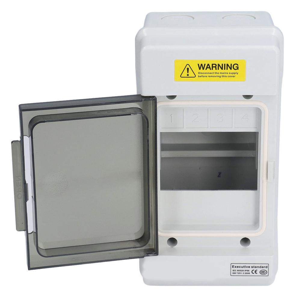 Распределительная коробка Водонепроницаемый 4-ходовой пластиковый распределительный корпус Прозрачная крышка Крепление на DIN-рейку