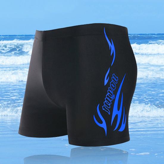 Мужские плавки с эластичной резинкой на талии и буквенным принтом, эластичные, быстросохнущие, устойчивые к воздействию, большие размеры, мягкие дышащие, облегающие мужские шорты для серфинга, купальные шорты, боксеры