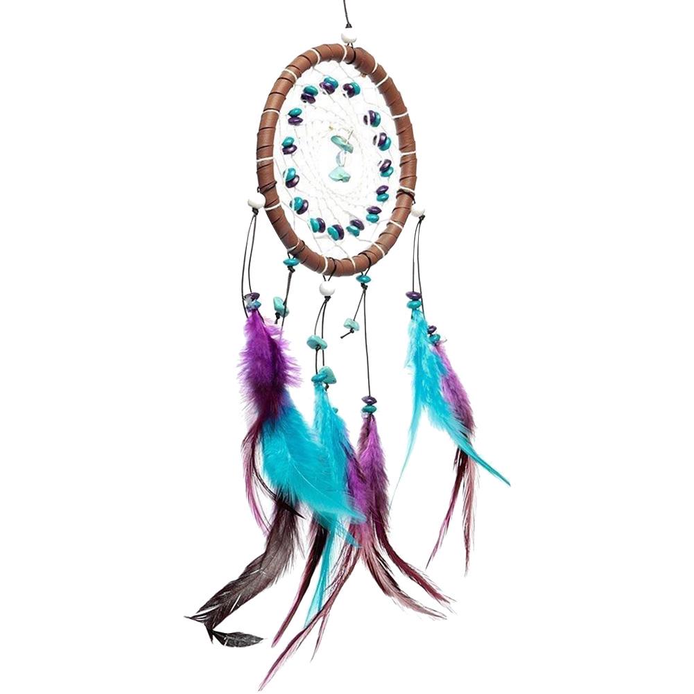Мечтатель перо бирюзовый шарик Ловец снов подвесной кулон ремесло настенный автомобиль подарок домашний декор