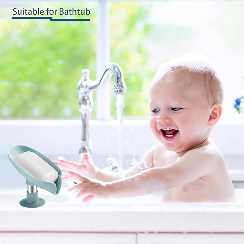 2/1 шт. держатель для мыла в форме листа самоосушающийся держатель для мыльницы не перфорированный держатель с присоской мыльница подходит для ванной комнаты